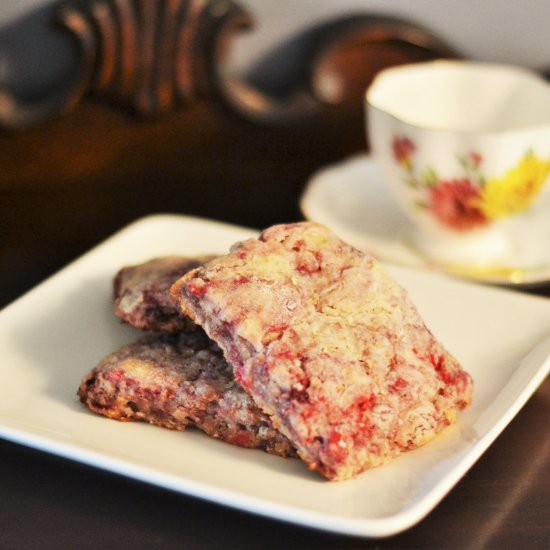 Whole Wheat Raspberry Scones