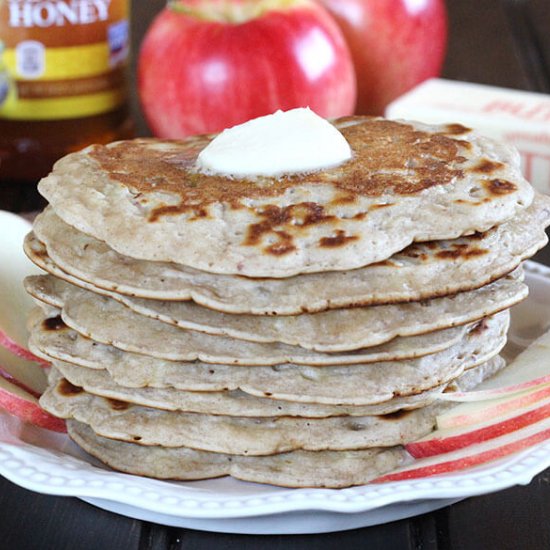 Eggless Apple Pancakes