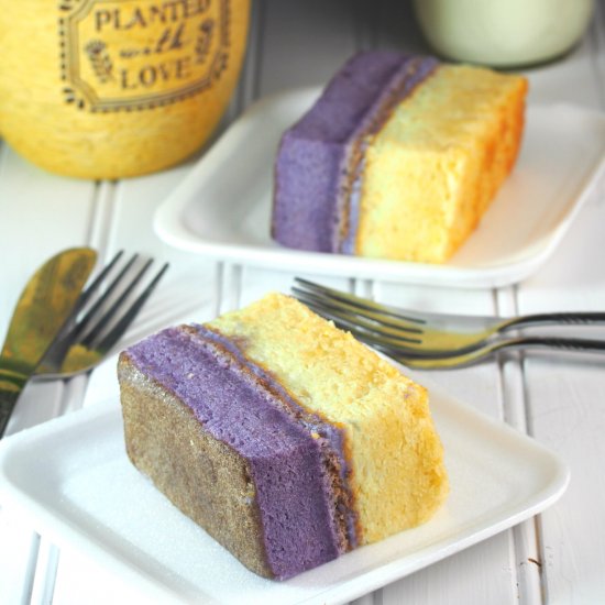 Ube Vanilla Chiffon Cake