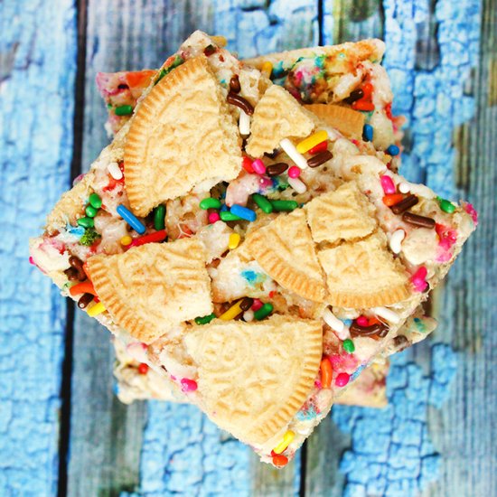 Funfetti Oreo Krispie Treats