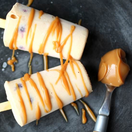 Dulce de Leche Banana Popsicles