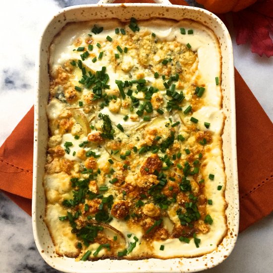 Blue Cheese Potatoes Au Gratin