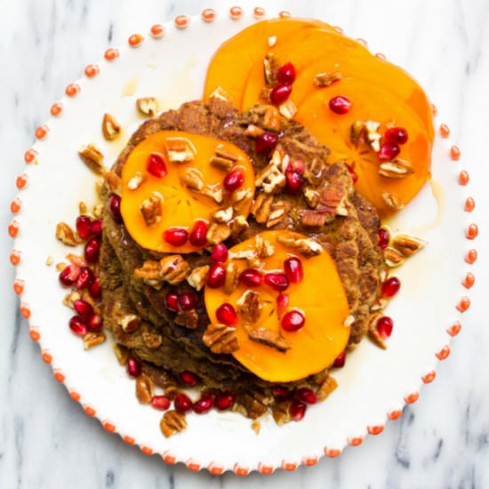 Coffee-Spiced Persimmon Pancakes