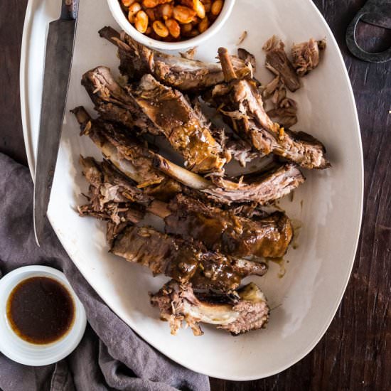 Slow Cooker Spare Ribs with Plum Glaze