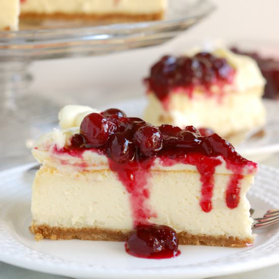 White Chocolate Cranberry Cheesecake