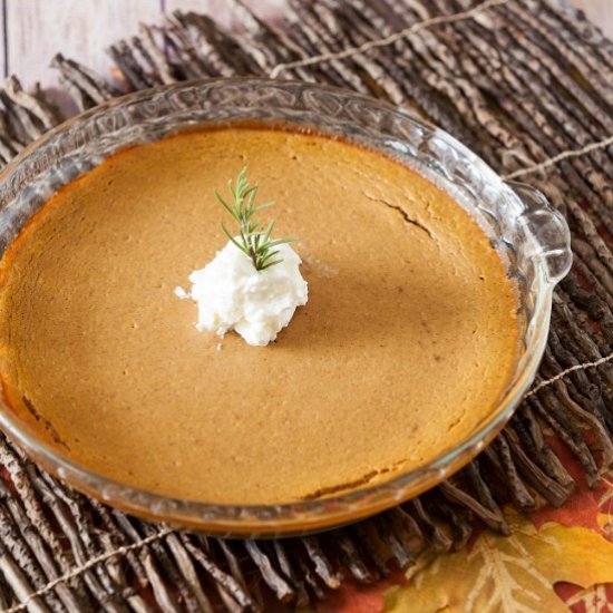 Crustless Bourbon Pumpkin Pie