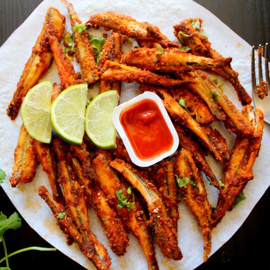 Baked Smelt Fry | Nethili fry