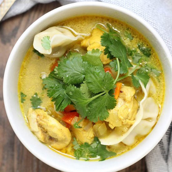 Crockpot Curry Chicken & Dumplings