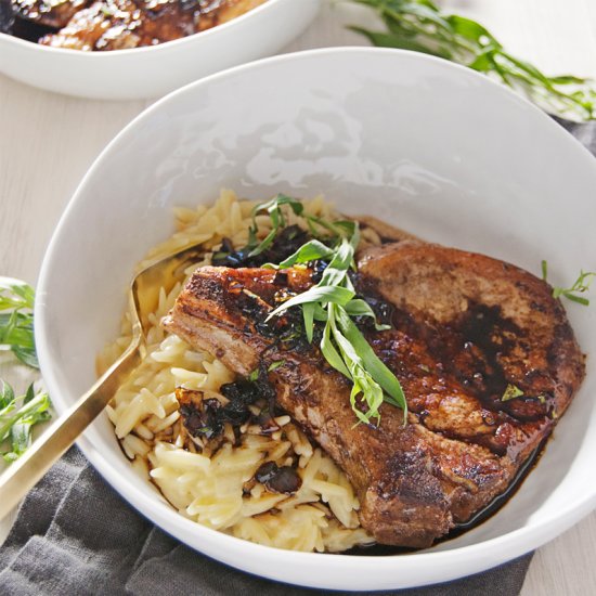 Seared Pork Chops with Balsamic