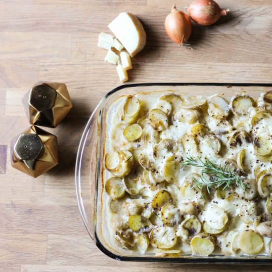 Goat Cheese Scalloped Potatoes