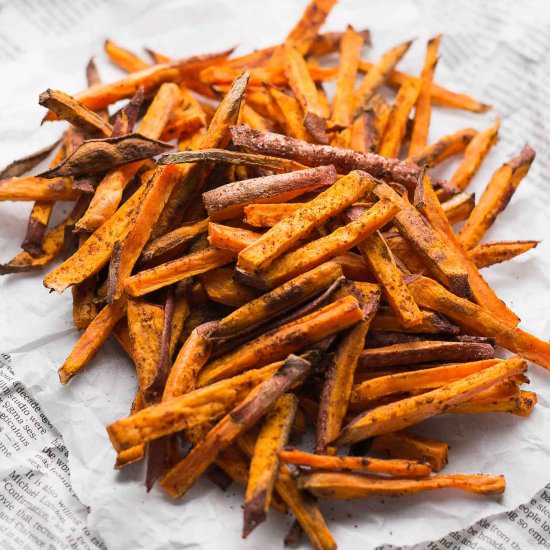 Spicy Cinnamon Sweet Potato Fries