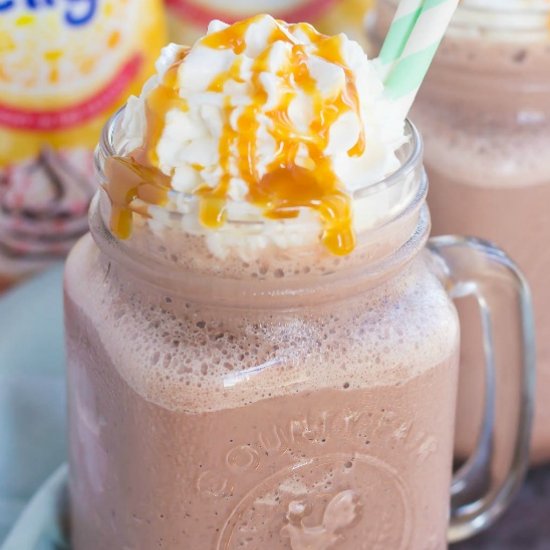 Frozen Salted Caramel Hot Chocolate