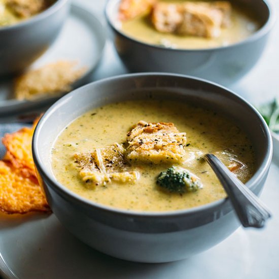 Three Cheese Broccoli Soup