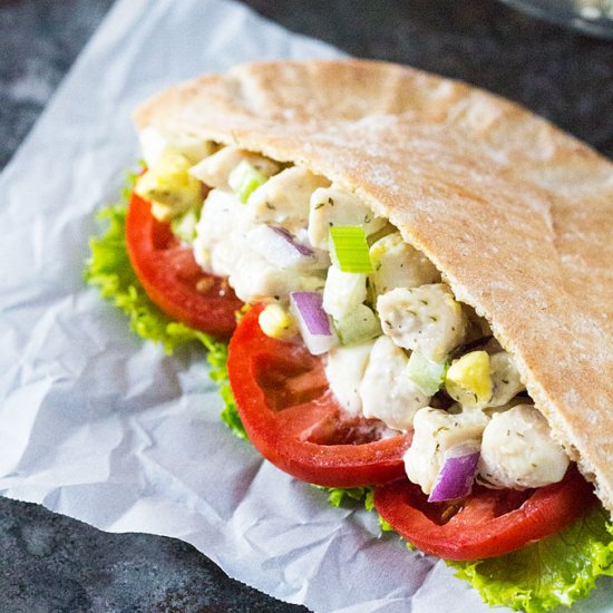 classic chicken salad pita pockets