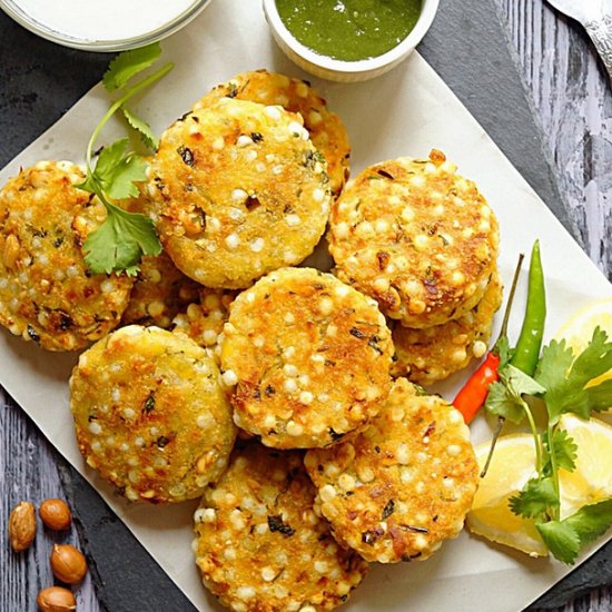 Baked sabudana vada