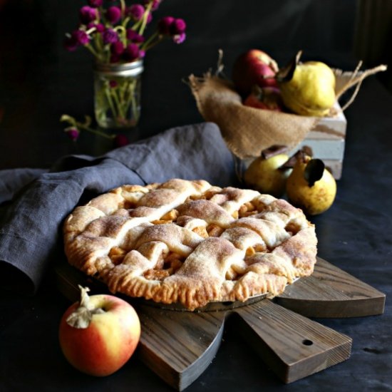 Pear and Apple Autumn Pie