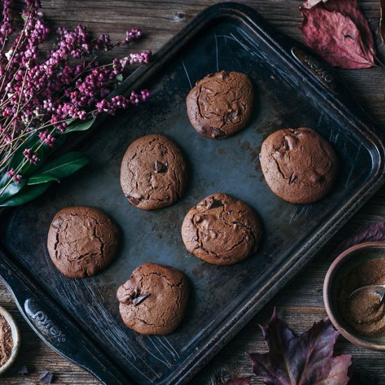 Coconut oil chocolate cookies