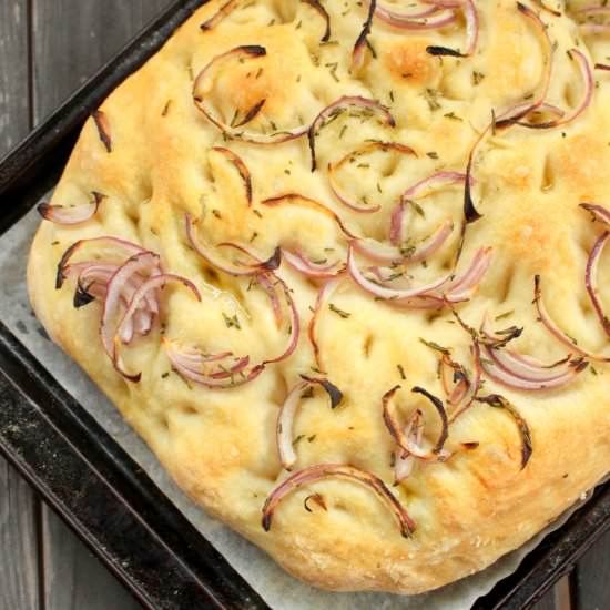 Anna Olson’s Rosemary Onion Focaccia