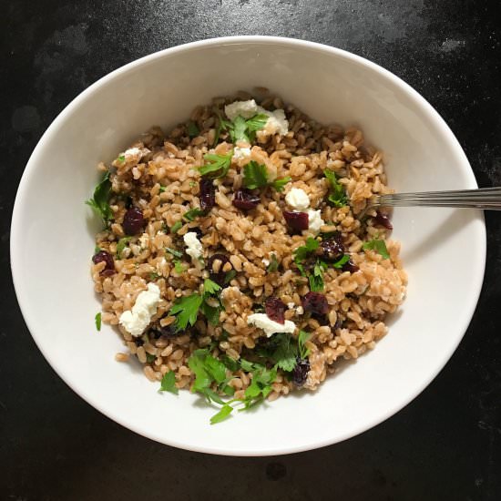 Warm Farro Salad with Fresh Herbs