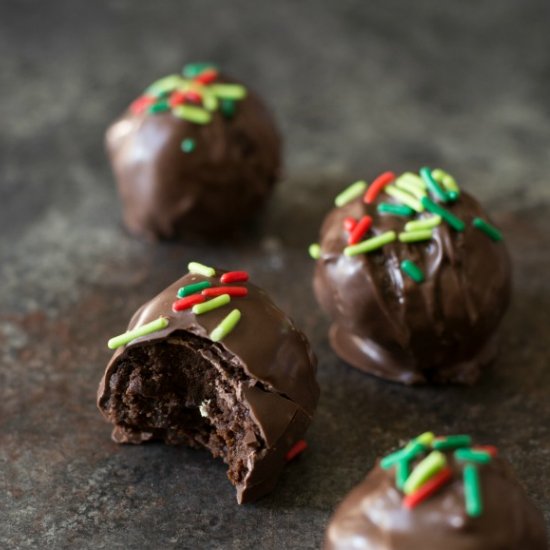 GF Black Bean Brownie Truffles