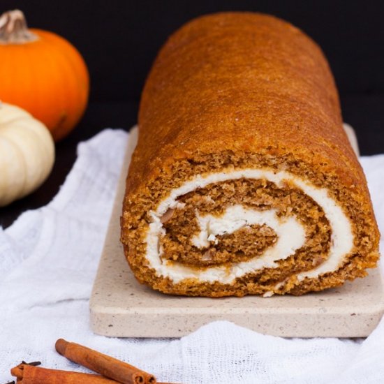 Pumpkin Roll with Almonds