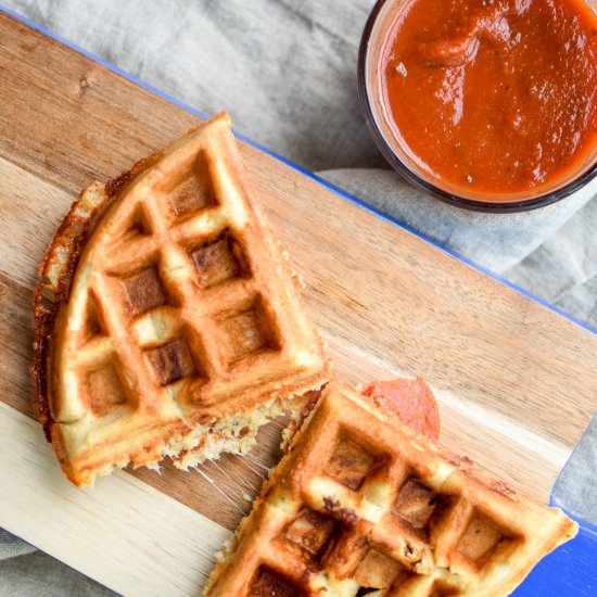 Pepperoni Pizza Waffles