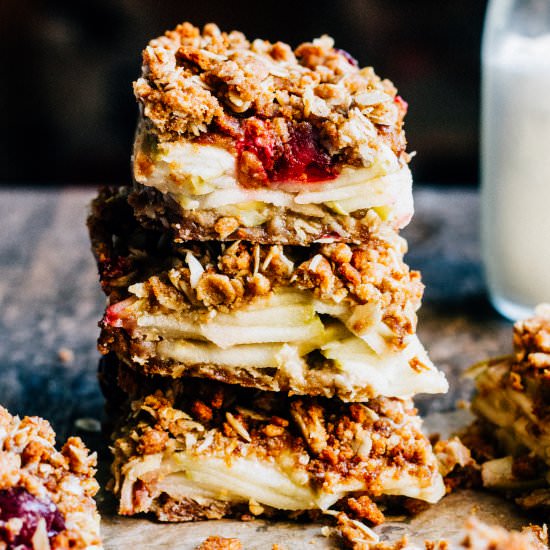 Apple Cranberry Crisp Bars