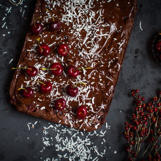 Chocolate Cherry Slice Gluten Free