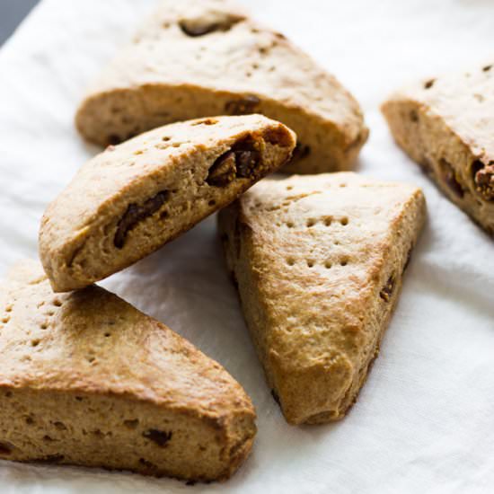 Pear and fig wholemeal scones