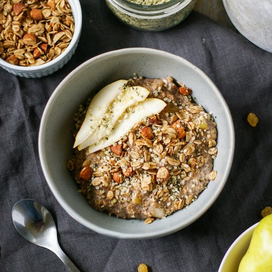 Spiced pear oatmeal