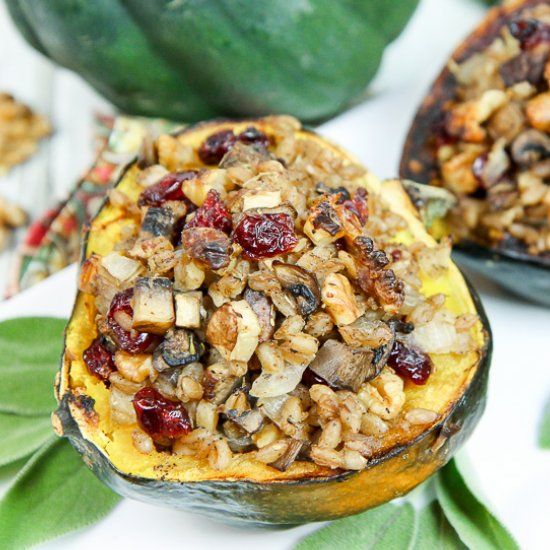 Vegan Stuffed Acorn Squash