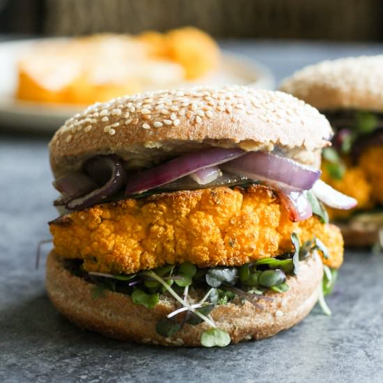 Vegan Cauliflower Steak Burger