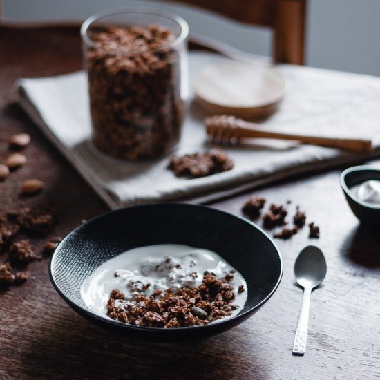 Homemade Almond and Cacao Granola