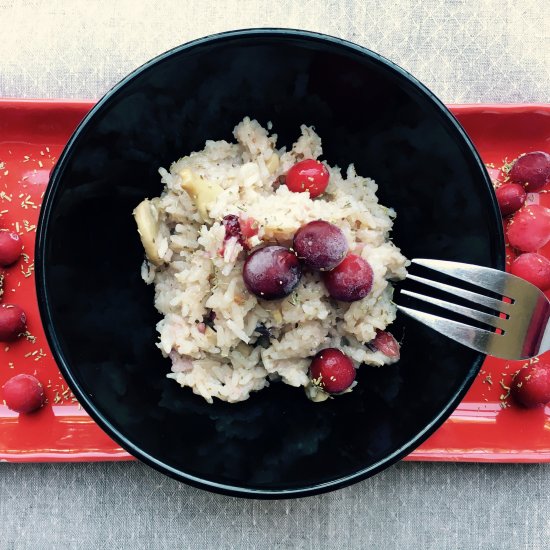 Cranberry and Mushroom Risotto