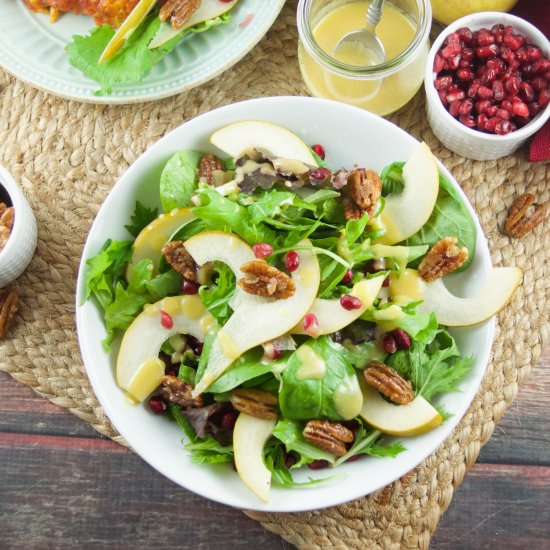 Pear Salad with Candied Pecans