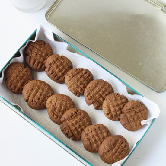 Eggless Peanut Butter Cookie