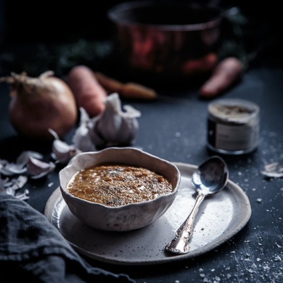 Carrot & Pumpkin Soup with Za’Tar