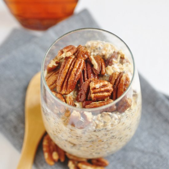 Maple Glazed Pecan Overnight Oats