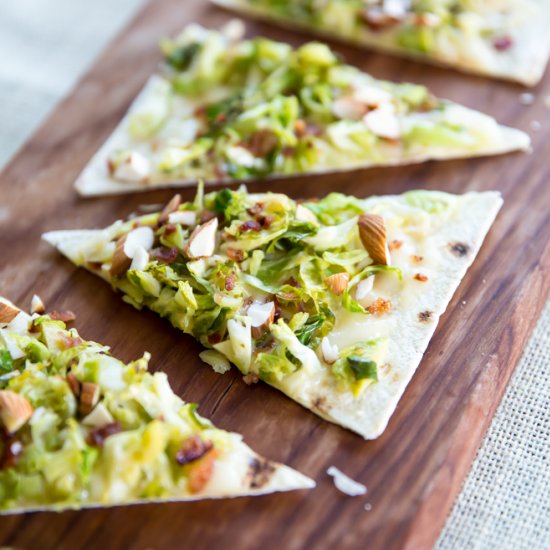 Brussels Sprouts and Bacon Pizza