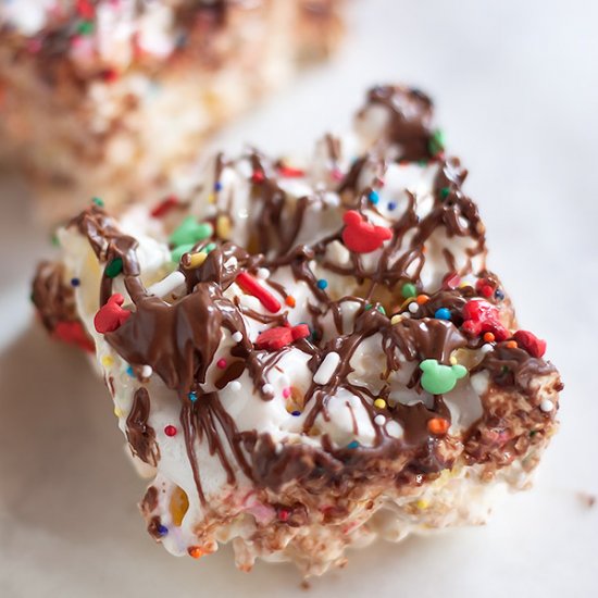 Chocolate Popcorn Marshmallow Treat