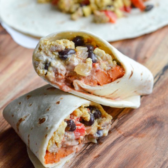 Sweet Potato Breakfast Burritos