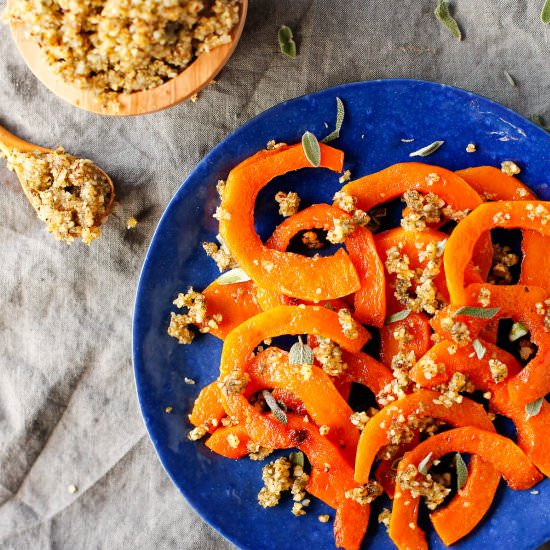 Caramelized Squash + Herbed Pesto