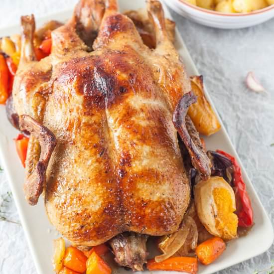 Roast Duck with Vegetables