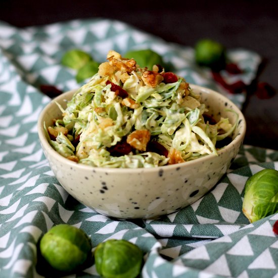 Festive Brussel Sprout Slaw