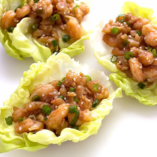 Hoisin Shrimp Lettuce Wraps