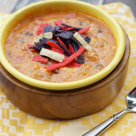 Cheesy Chicken Enchilada Soup