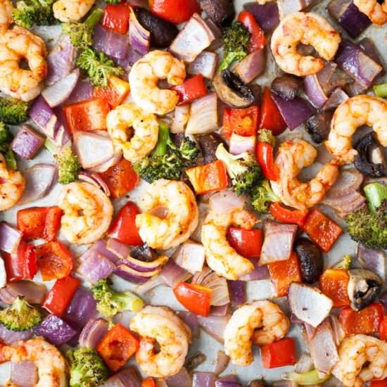 Sheet Pan Roasted Shrimp & Veggies