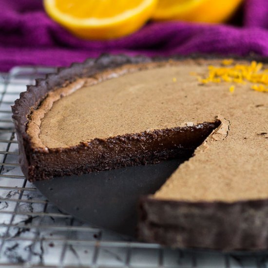 Dark Chocolate Orange Tart