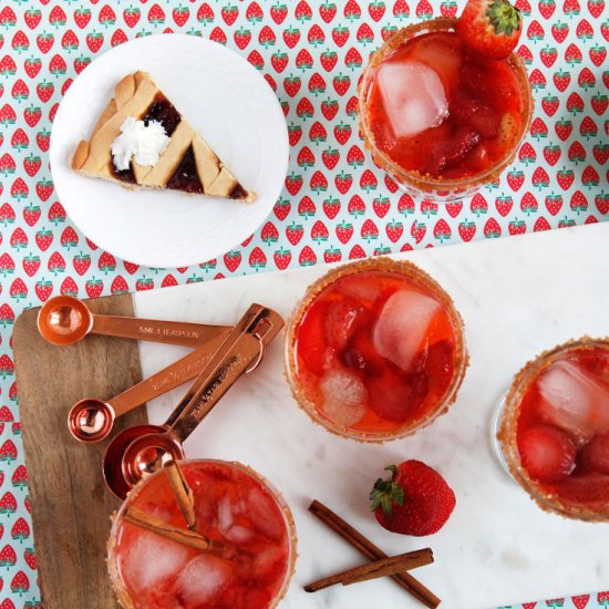 Strawberry Rhubarb Pie Cocktail