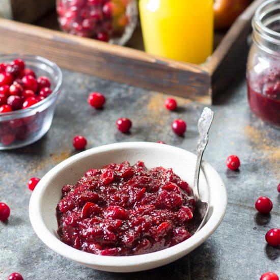 Homemade Paleo Cranberry Sauce